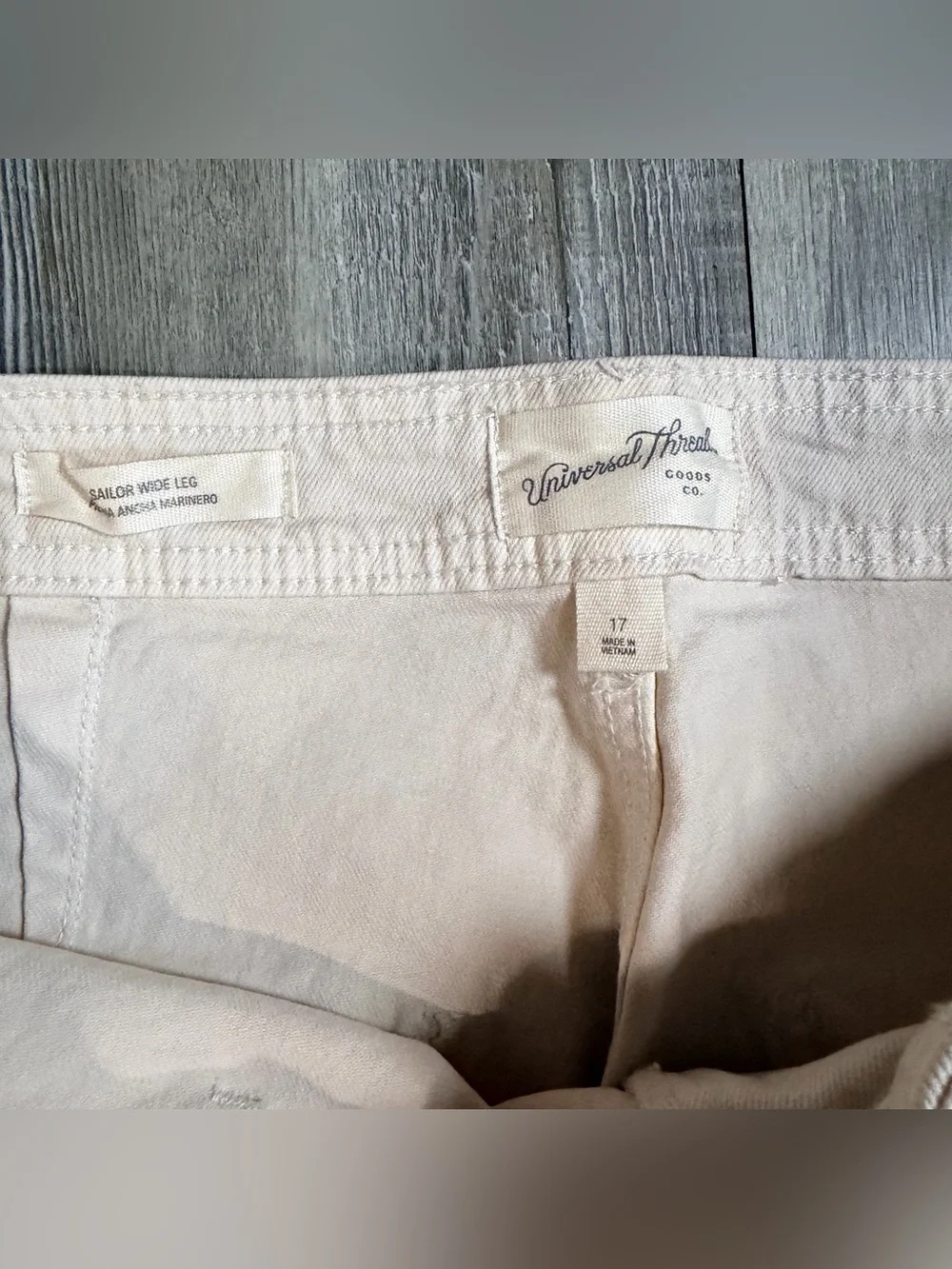 Universal Thread Men's Wide-Leg Chinos in Light Cream